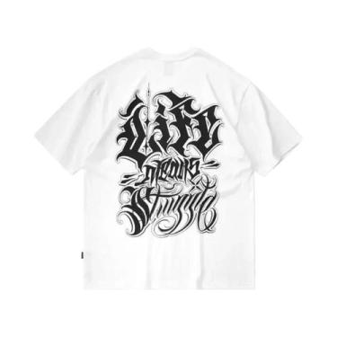 Imagem de Camiseta Masculina De Caimento Solto Com Estampa De Andorinha Dupla, E