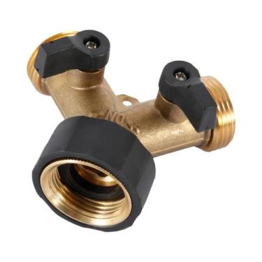 Imagem de Distribuidor De Água Para Mangueira De Jardim Com Válvula Y De Latão D