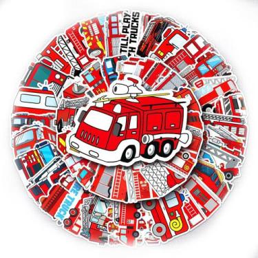 Imagem de Adesivos Fires Trucks, vinil impermeável, anime, 50 unidades/lote - yi