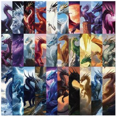 Imagem de Adesivos Dragons Wings, vinil impermeável, anime, 30 unidades - yiweis