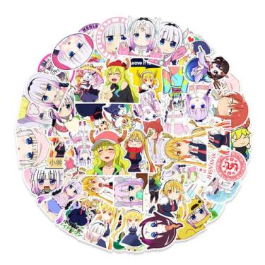Imagem de Adesivos Kobayashi's Dragon Maids Anime 50 unidades de vinil PVC - yiw