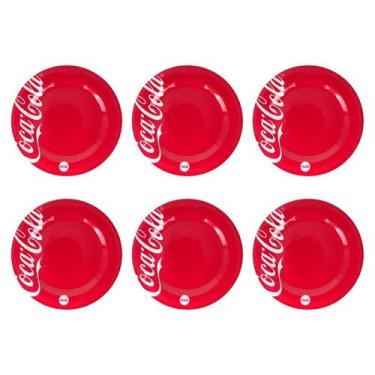 Imagem de Jogo 6 Pratos Sobremesa Coca Cola De Melanina 20cm - VM - Hauskraft, C