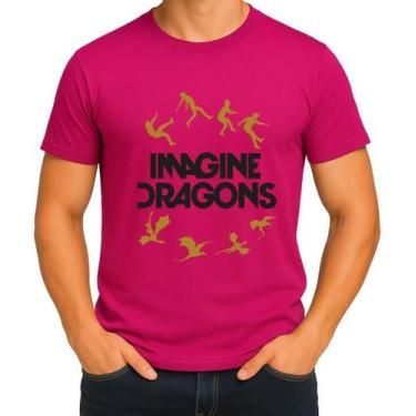 Imagem de Camiseta Camisa Adulto Feminina Masculina Algodão Banda Imagine Dragon