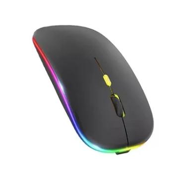 Imagem de Mouse Sem Fio Exbom Ms-S350l, RGB, Recarregável 2.4g, Bluetooth, Preto