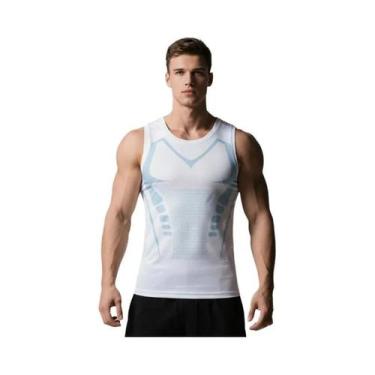 Imagem de Camiseta De Compressão Esportiva Masculina, Modeladora De Corpo, Camis