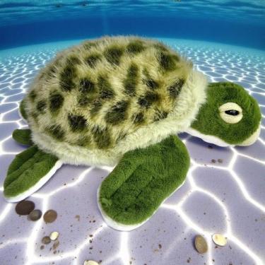 Imagem de Pelúcia Marinha Tubarão Tartaruga Peixe Baiacu Nemo Dory Mar Cor:Tarta