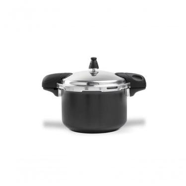 Imagem de Panela De Pressão 22 Cm 5,4 L Cerâmico Fundo De Indução Linha Ceramic Life Pressure Brinox Preto