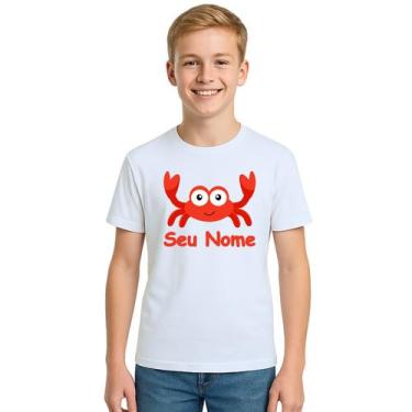 Imagem de Camiseta Caranguejo Especial Estampa Personalizada - UseP4, Branco, Ju