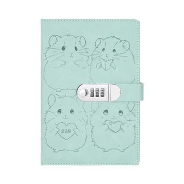 Imagem de Diário Criativo A5 Com Senha Para Meninas, Caderno Grosso Para Estudan