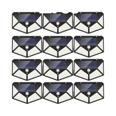 Imagem de Luz Solar Externa À Prova d'Água Com Sensor, 100 LEDs, Lâmpadas De Par