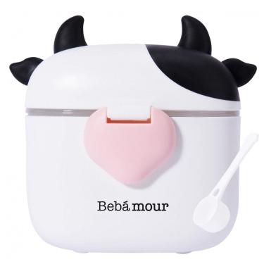 Imagem de Dispenser de Fórmula Bebamour Preto 3 Compartimentos com Colher 450ml