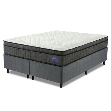 Imagem de Cama Box Colchão Queen Ortopédico D33 Euro Pillow Ultra 158x198x63cm Cinza