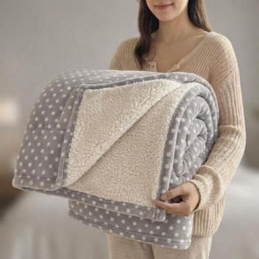 Imagem de Coberdrom Casal Queen Sherpa Edredrom Pele de Carneiro 2,40m x 2,20m -