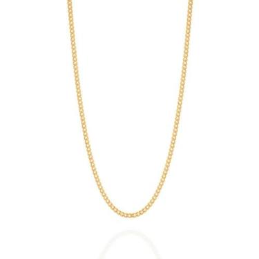 Imagem de Gargantilha Rommanel Folheada 18k Fio Grumet Lixado 530293 Cor:Dourado