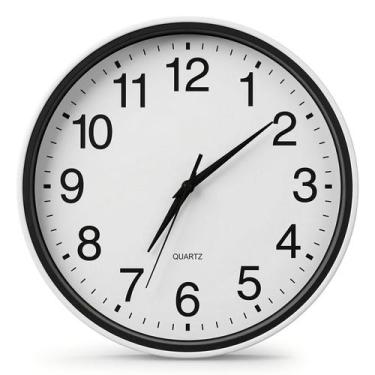 Imagem de Relógio Analógico Parede Grande Redondo Clássico Com Ponteiro Contínuo
