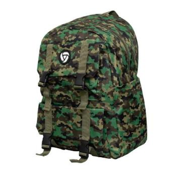 Imagem de Mochila Camuflada Militar Exército Yins Em Nylon Juvenil Unissex - Ref