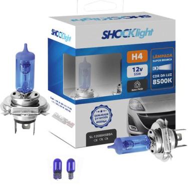 Imagem de Kit Lâmpadas super brancas  H1, H3, H4, H7, HB3, HB4, H11 - Shocklight