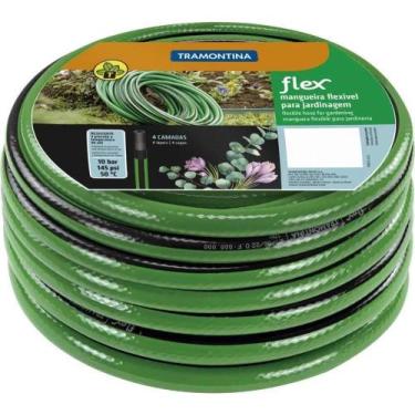 Imagem de Mangueira Jardim Flexível Reforçada 30 Metros Tramontina Cor - Congrat