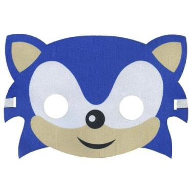 Imagem de Máscara Sonic Infantil com Elástico - Fantasias Carol NA