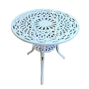Imagem de Mesa de Alumínio Fundido Modelo Primavera - Nossa Kasa, Branco