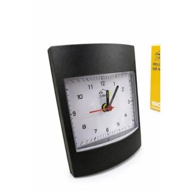 Imagem de Relógio de Mesa 10cm Analógico Compacto Decorativo Silencioso Desperta