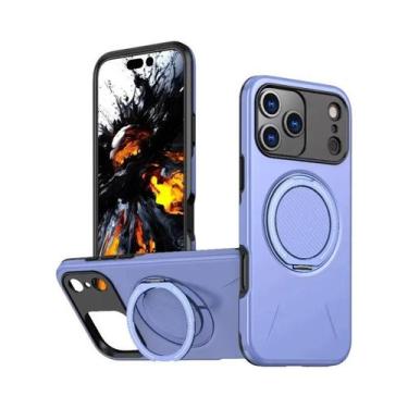 Imagem de Capa Magnética Com Suporte Para iPhone 17 16E 15 14 plus 13 12 pro Max