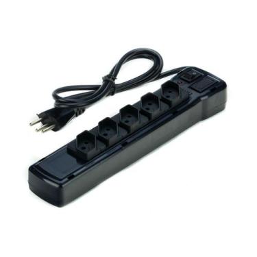 Imagem de Filtro de Linha 5 Tomadas Régua 10A Bivolt Preto - Bella Light