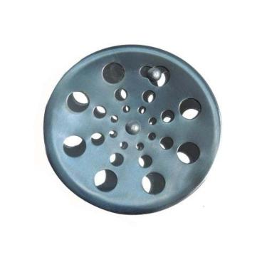 Imagem de Grelha Inox Rotativa Redonda 10X10CM para Grelhar Carnes Legumes e Peixes em Aço Inoxid...