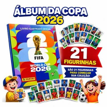 Imagem de Album Copa Do Mundo 26 Panini Oficial +21 Figuinhas Oficiais