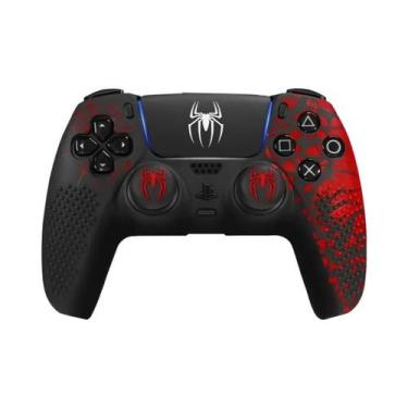 Imagem de Capa De Silicone Para Controle PS5 Com Grip De Borracha E Adesivo Para