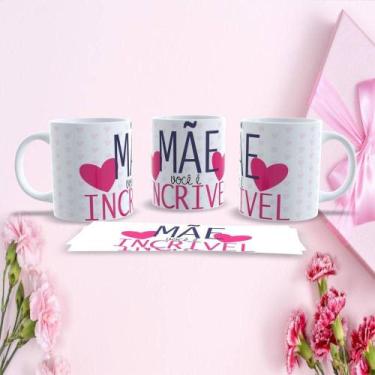 Imagem de Caneca de Porcelana 325ML Mães Estampa 24 para Dia das Mães Branco Out