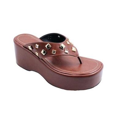 Imagem de Tamanco Plataforma Suzana Santos 4426.85522 Feminino, Marrom camel, 37