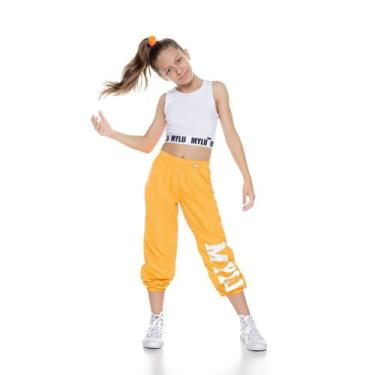 Imagem de Calça Infantil Jogger Laranja - Mylu, 10