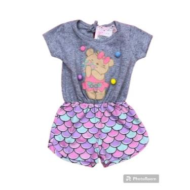 Imagem de Macacão Fem Infantil  ValenKids, Cinza, Tamanho 1