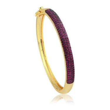 Imagem de Bracelete Folheado A Ouro Com Pedras De Zircônias - Radhau Joias, Únic