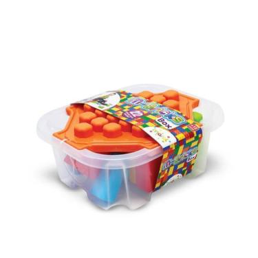 Imagem de Brinquedo Didático Infantil Blocos de Montar 22 Peças M-Bricks Box Mar