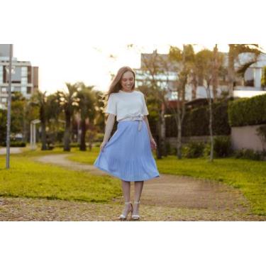 Imagem de Saia Evelin - EstiloDaniely Rocha, Azul, u