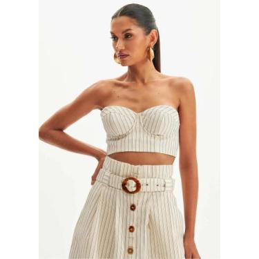 Imagem de TOP CROPPED sem alça BEGE (502TP001472)-M - LANÇA PERFUME