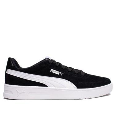 Imagem de Tênis Masculino Puma Court Classic Clean Preto/Branco, Preto, Branco, 