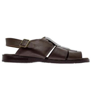 Imagem de Sandália Masculina Italianinho 10340302 Marrom, 40, Marrom