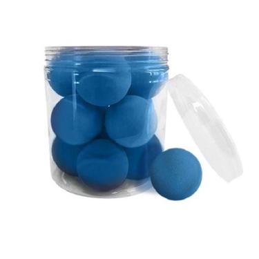 Imagem de Pote Com 12 Bolas De Borracha N03 Para Frescobol Oficial Klopf, Azul, 