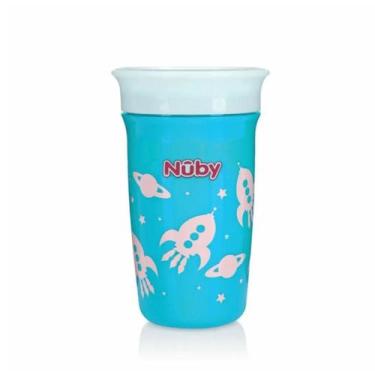 Imagem de Copo Infantil 360º Bebendo Sozinho Azul 300ml  Nûby - Cajovil
