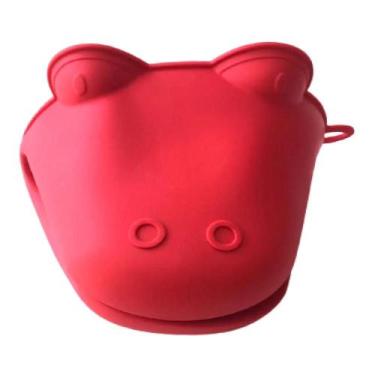 Imagem de Luva Silicone Pegador Jacaré Anti Calor Cozinha COR VERMELHO - Clink, 