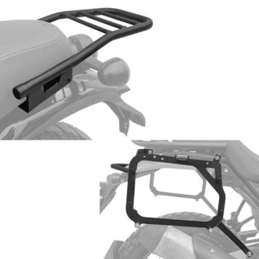 Imagem de Bagageiro + Suporte Baú Lateral Royal Enfield Hunter 350 23+ - SCAM