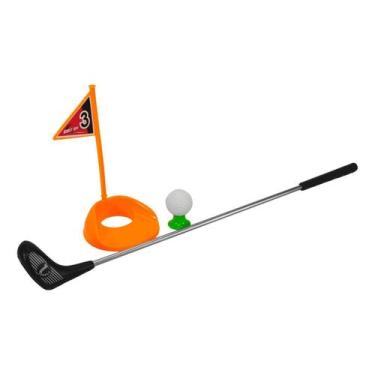 Imagem de Golf Infantil Taco Metal Bola Pino Buraco Golf Esportivo - Ark Toys