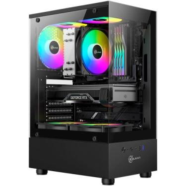 Imagem de Gabinete Gamer Kalkan Avalon Lite Wind, ATX, Frontal e Lateral em Vidr
