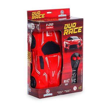 Imagem de Carrinho de Controle Remoto Duo Race Escala 1:20 - Polibrinq, Vermelho