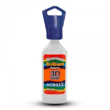 Imagem de Tinta Dimensional Brilhante Relevo 3D 35ml Branco ACRILEX
