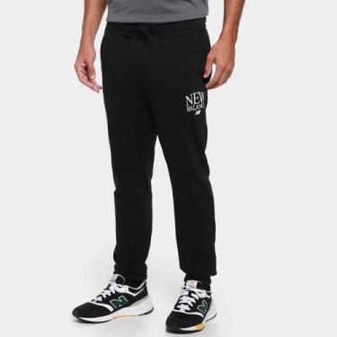 Imagem de Calça New Balance Reimagined Jogger Masculina, Preto, M