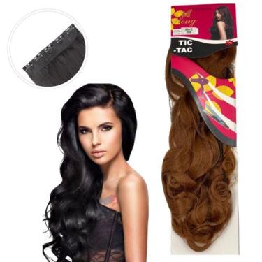 Imagem de Aplique Cabelo Tic-Tac Fibra Orgânica Weng 70 cm, ONDULADO - #30